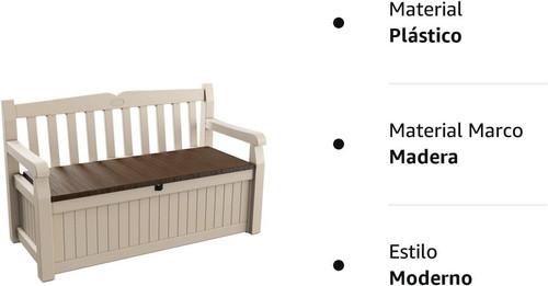 Eden bench 265l outdoor - eden, 60%