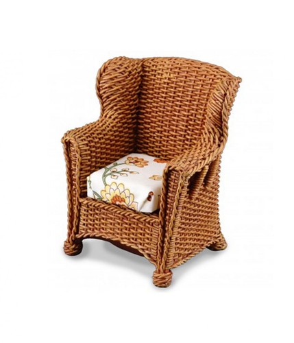 Dolls house brown - dolls, chair
