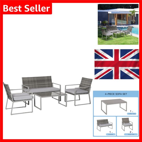 Rattan garden furniture set - rattan,