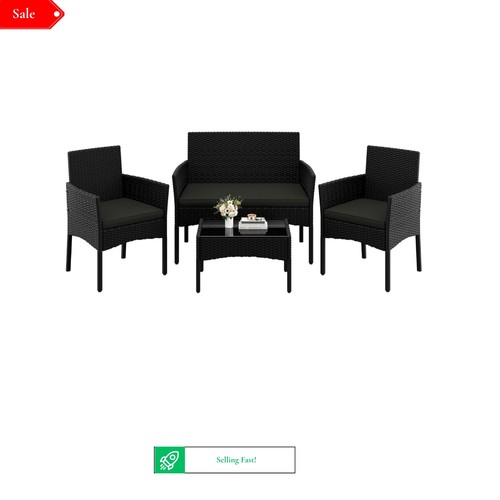 Piece patio conversation set - 4-piece,