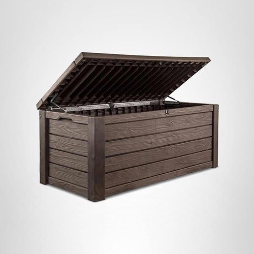 Brown outdoor storage box - brown,