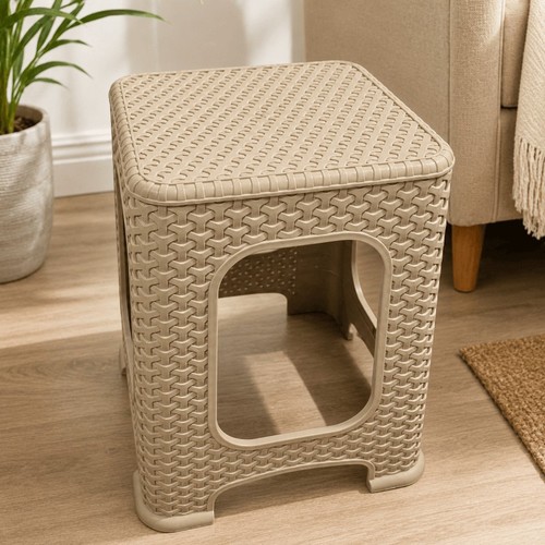 Rattan step stool plastic - rattan,